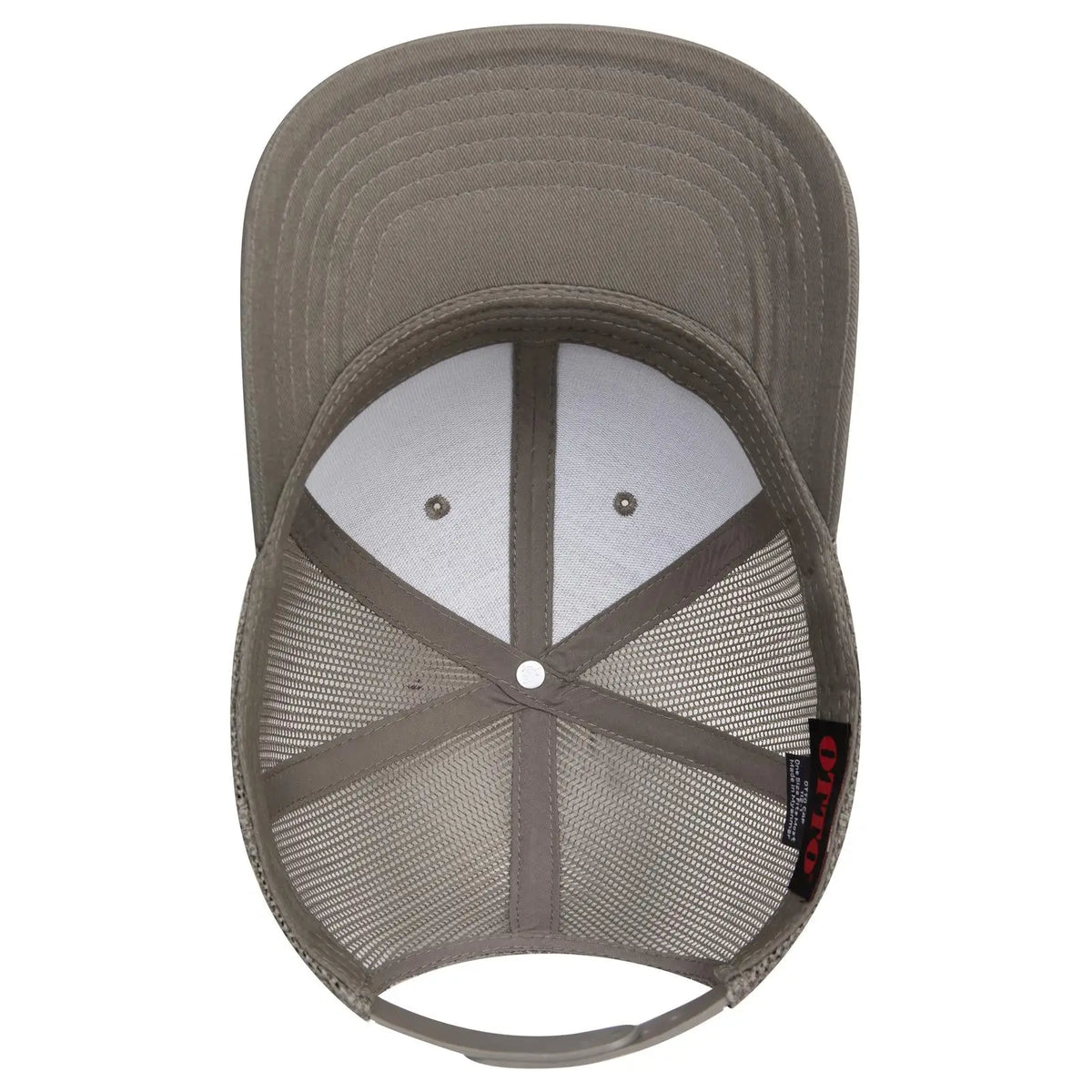 Otto 112-1 6 Panel Mid Profile Mesh Back Trucker Cap - Ol. Green - 7 3/8’’ - 5/8’’