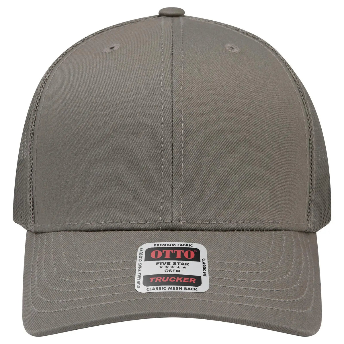 Otto 112-1 6 Panel Mid Profile Mesh Back Trucker Cap - Ol. Green