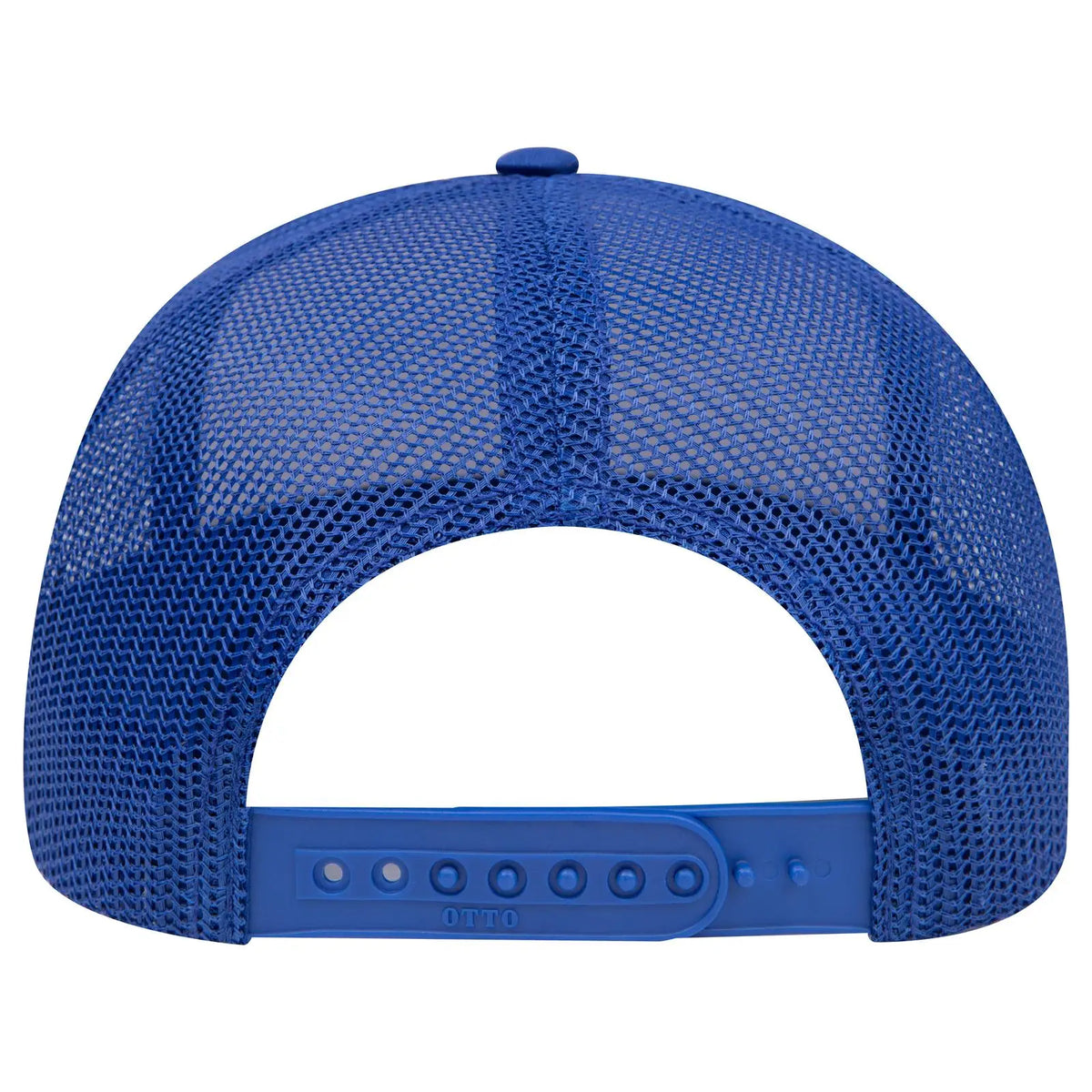 Otto 112-1 6 Panel Mid Profile Mesh Back Trucker Cap - Ryl/wht/ryl