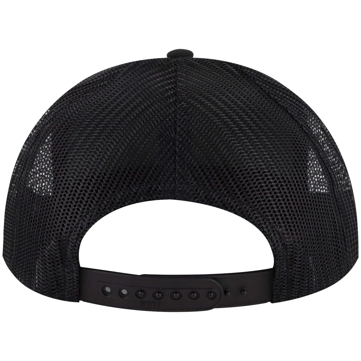 Otto 112-3 6 Panel Mid Profile Mesh Back Trucker Cap - Black - 7 3/8’’ - 5/8’’