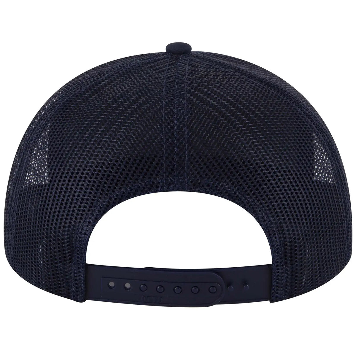 Otto 112-3 6 Panel Mid Profile Mesh Back Trucker Cap - Navy - 7 3/8’’ - 5/8’’