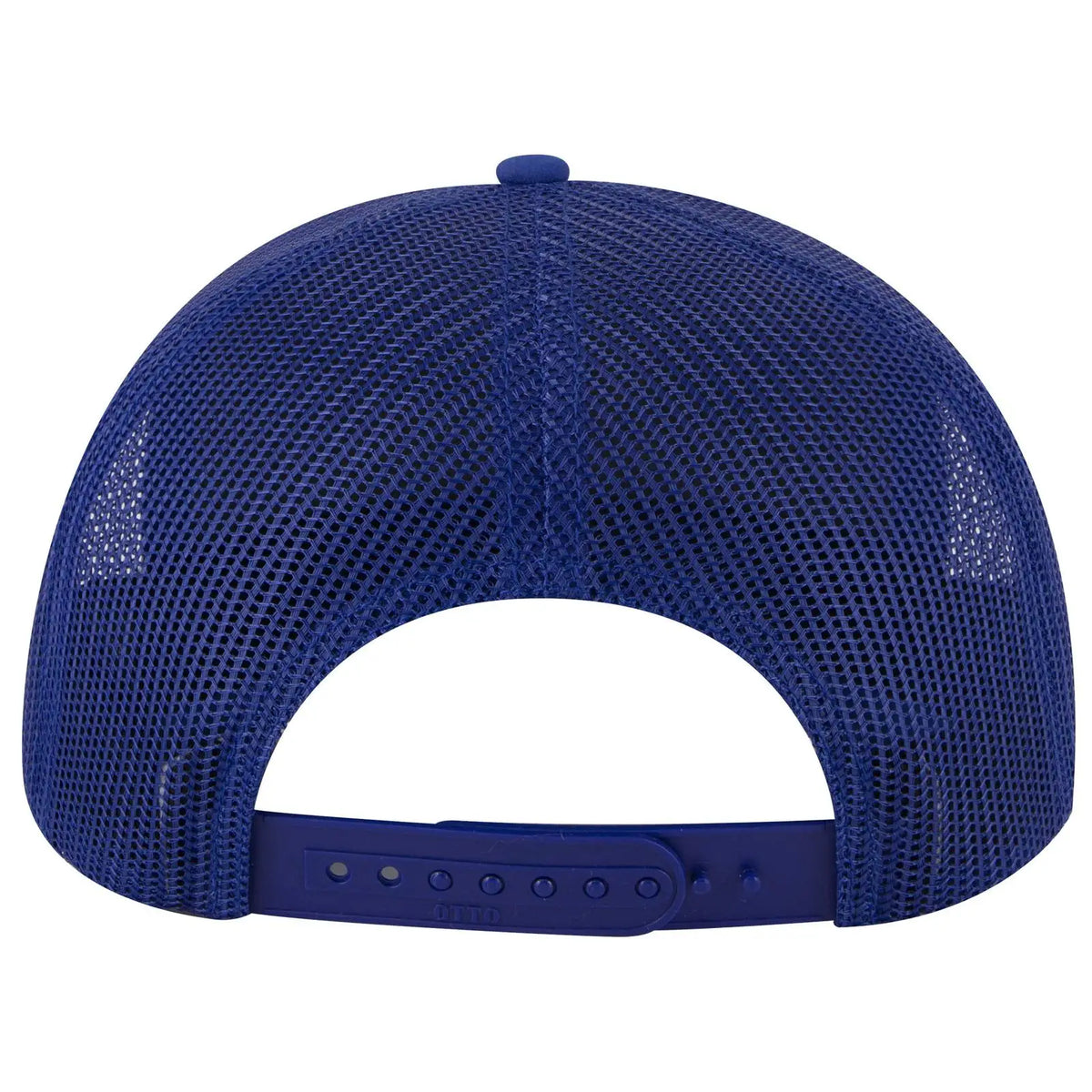 Otto 112-3 6 Panel Mid Profile Mesh Back Trucker Cap - Royal