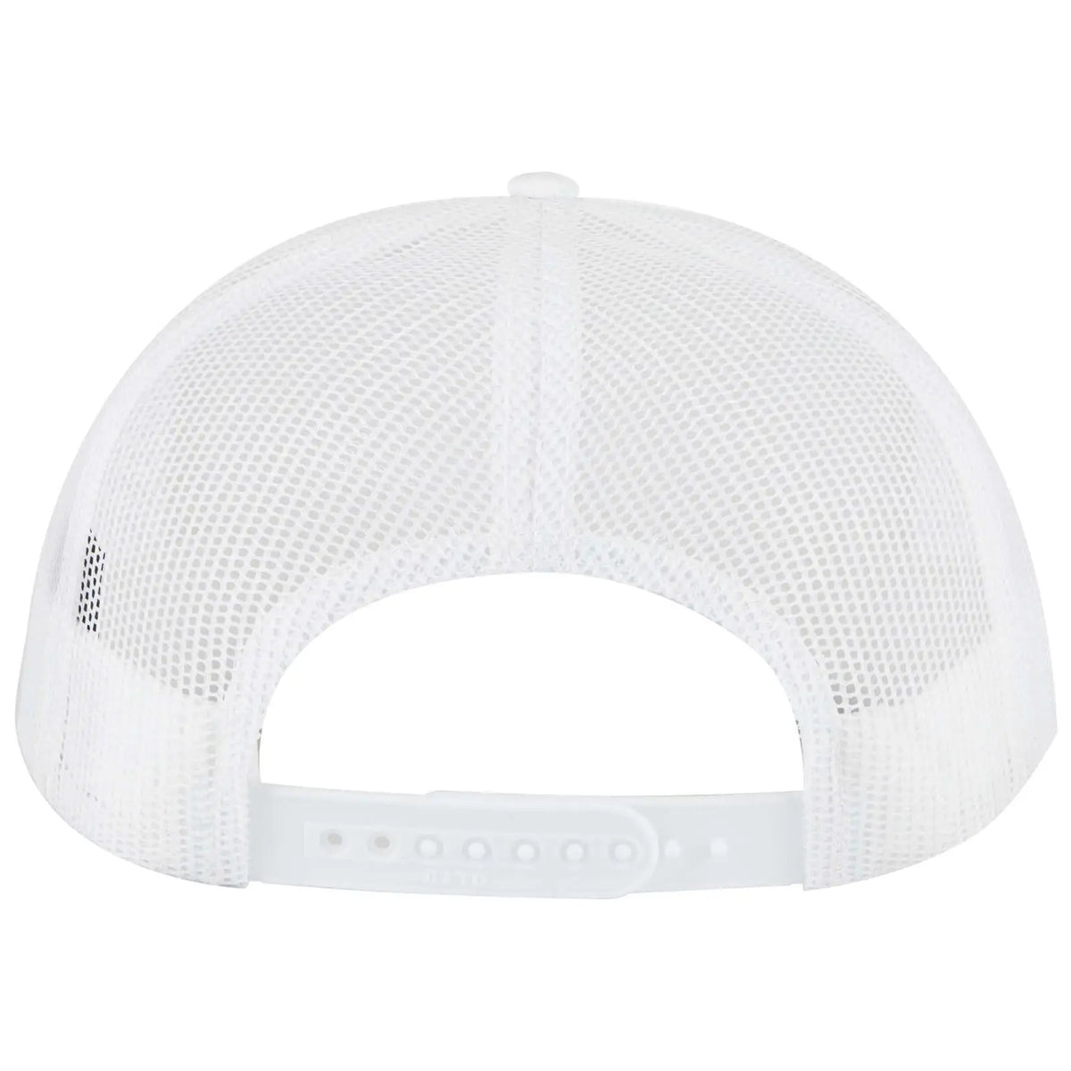 Otto 112-3 6 Panel Mid Profile Mesh Back Trucker Cap - White - 7 3/8’’ - 5/8’’