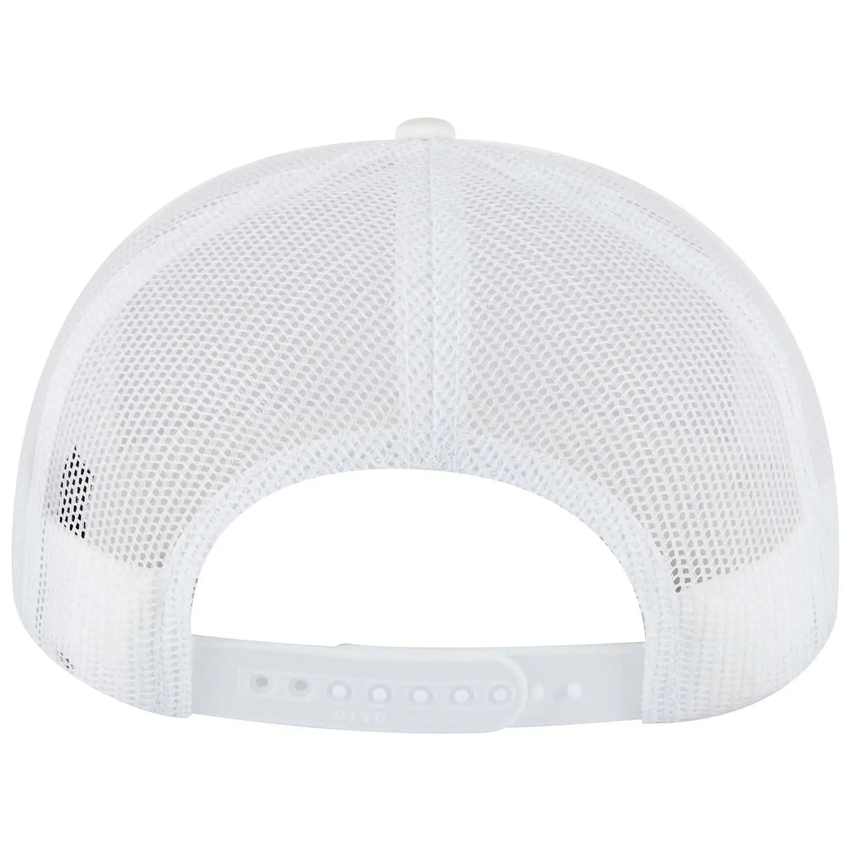 Otto 112-3 6 Panel Mid Profile Mesh Back Trucker Cap - Wht - 7 3/8’’ - 5/8’’