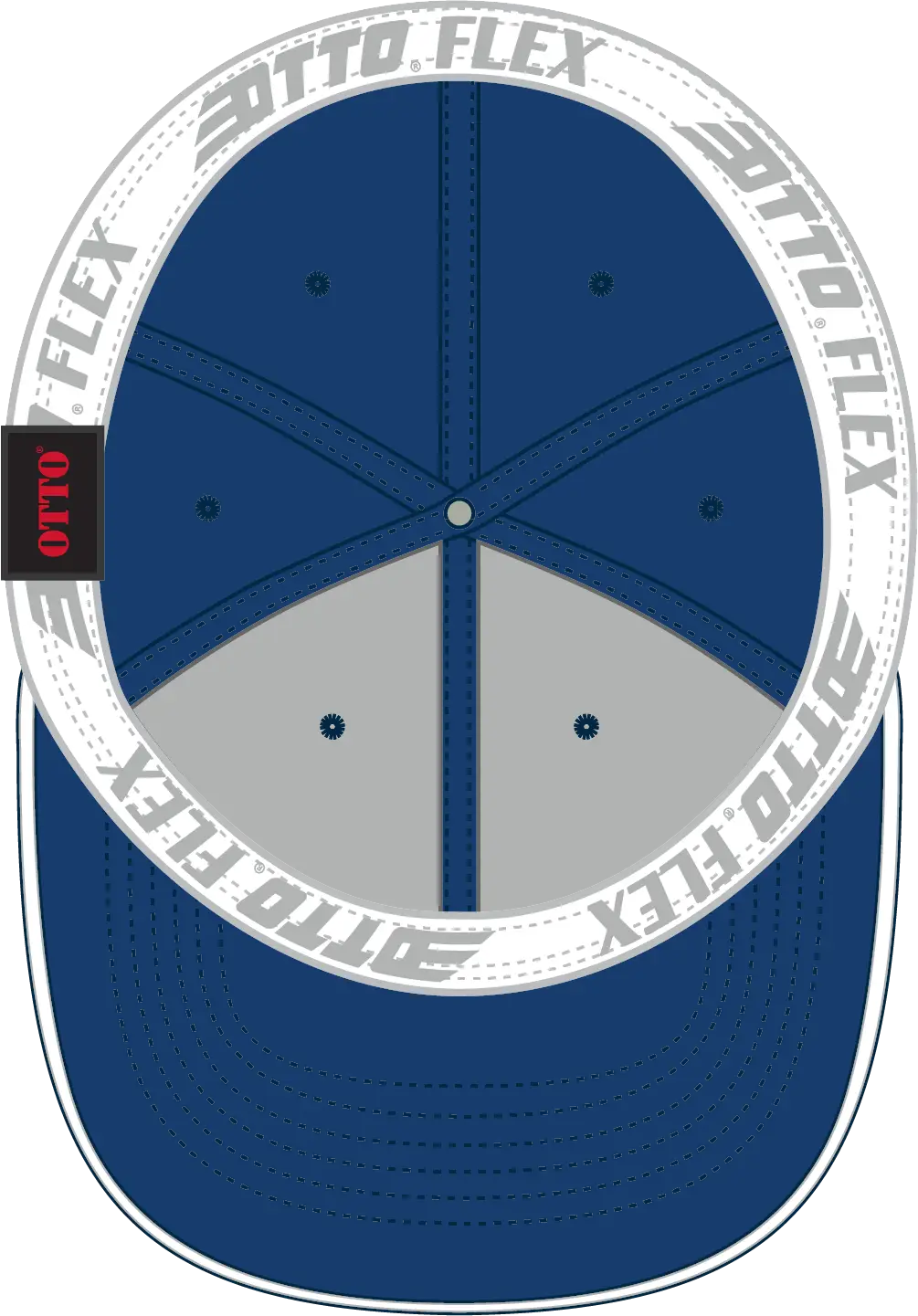 Otto 12-1163 ?Otto Flex’ Fitted 6 Panel Low Profile Baseball Cap - Ryl/ryl/wht