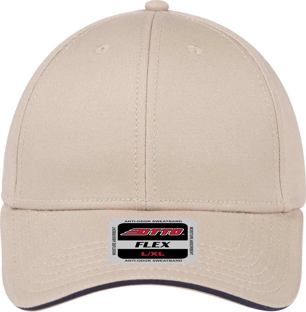Otto 12-1163 ?Otto Flex’ Fitted 6 Panel Low Profile Baseball Cap - Kha/kha/nvy