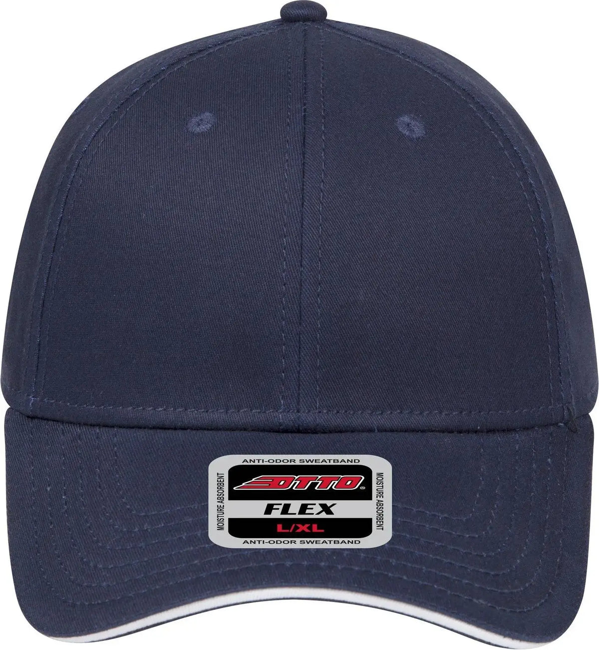 Otto 12-1163 ?Otto Flex’ Fitted 6 Panel Low Profile Baseball Cap - Nvy/nvy/wht - 7’’ - 7 1/4’’