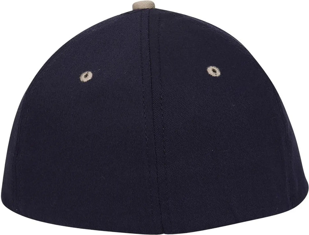 Otto 12-267 ?Otto Flex’ Fitted 6 Panel Low Profile Baseball Cap - Nvy/nvy/kha - 7’’ - 7 1/4’’