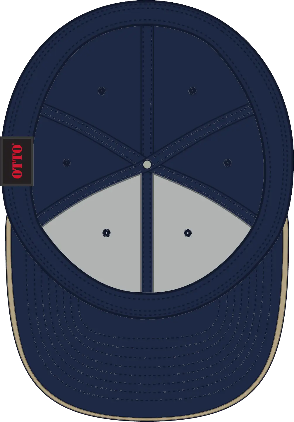 Otto 12-267 ?Otto Flex’ Fitted 6 Panel Low Profile Baseball Cap - Nvy/nvy/kha - 7’’ - 7 1/4’’