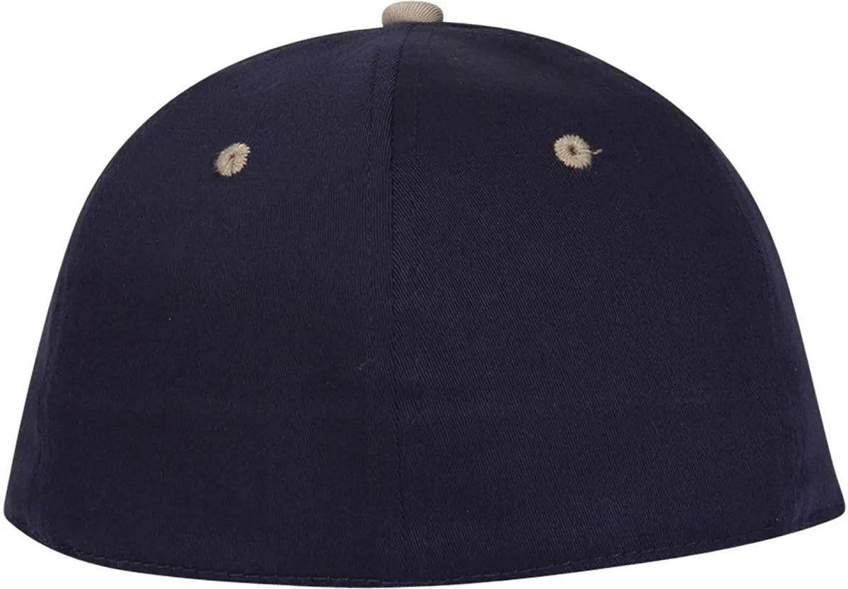 Otto 12-267 ?Otto Flex’ Fitted 6 Panel Low Profile Baseball Cap - Kha/nvy/nvy - 7’’ - 7 1/4’’