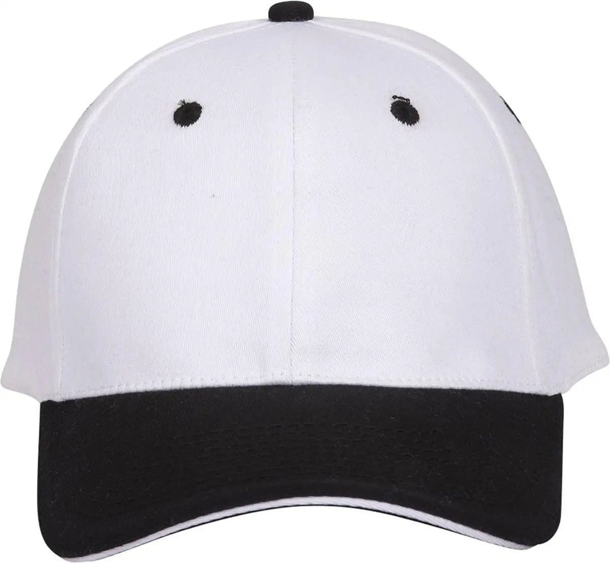 Otto 12-267 ?Otto Flex’ Fitted 6 Panel Low Profile Baseball Cap - Blk/wht/wht - 7’’ - 7 1/4’’