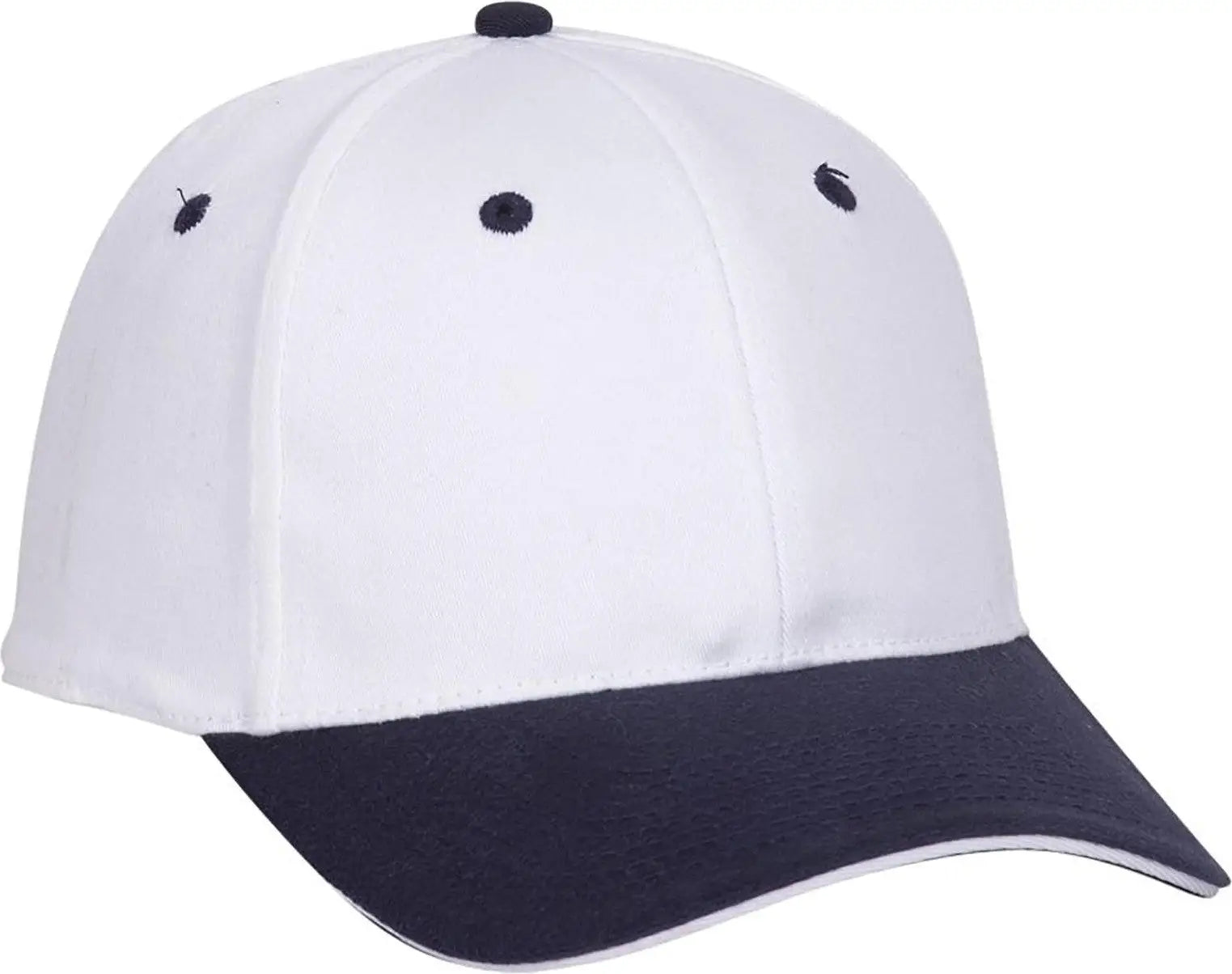 Otto 12-267 ?Otto Flex’ Fitted 6 Panel Low Profile Baseball Cap - Nvy/wht/wht - 7’’ - 7 1/4’’