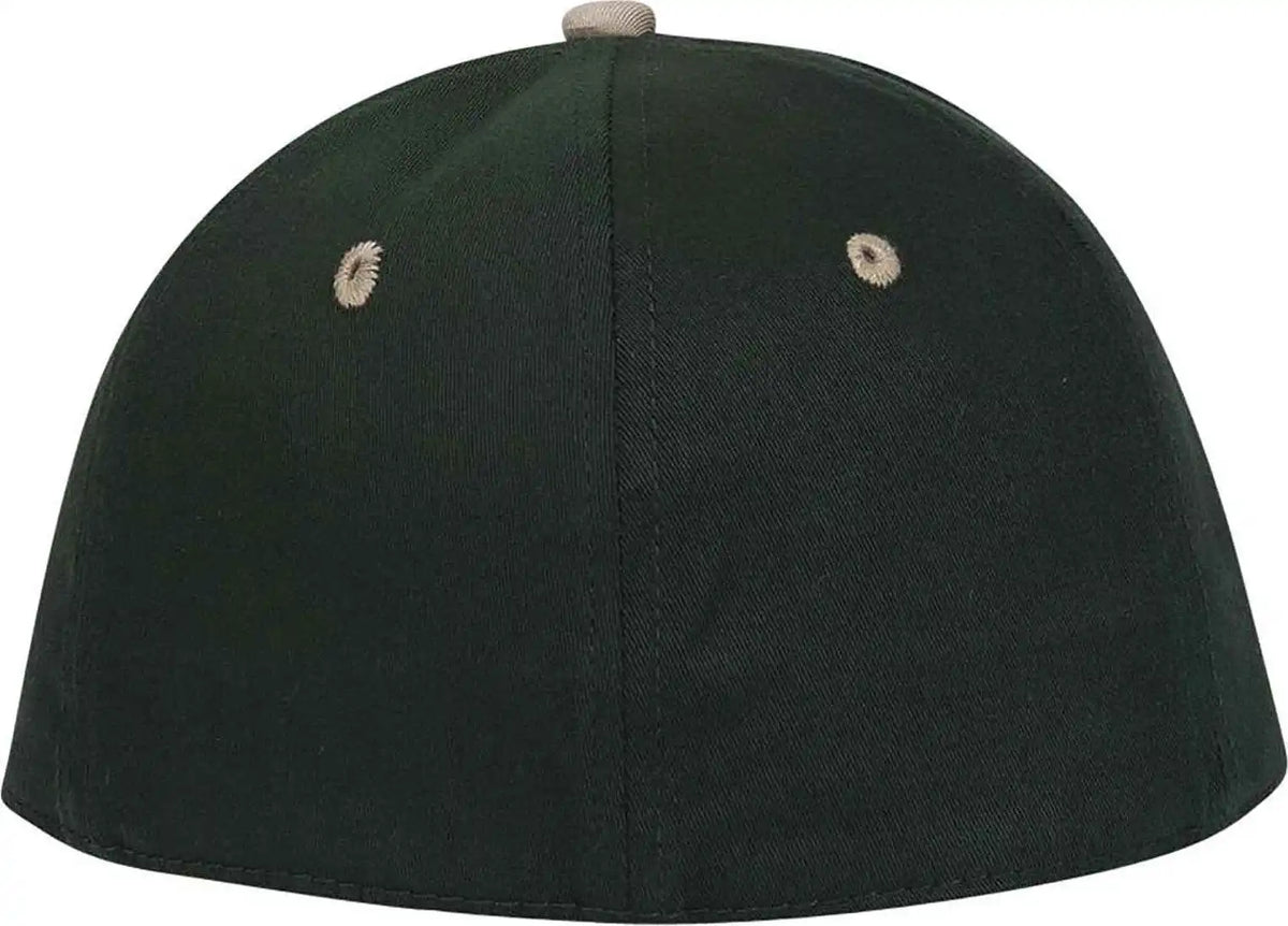 Otto 12-267 Stretchable Deluxe Brushed Cotton Twill Sandwich Visor Low Profile Pro Style Cap (s/m) - Khaki Dark Green