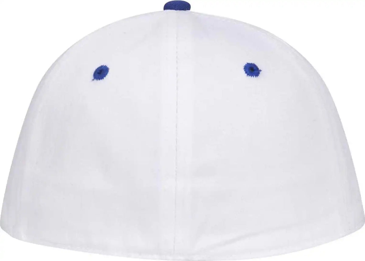 Otto 12-267 Stretchable Deluxe Brushed Cotton Twill Sandwich Visor Low Profile Pro Style Cap (s/m) - Royal White - S/m