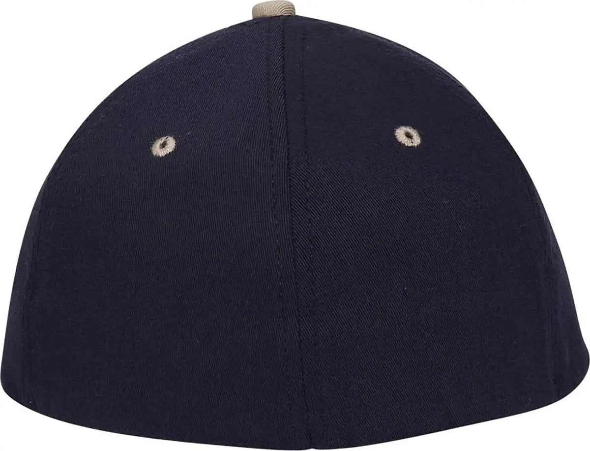 Otto 12-267 Stretchable Deluxe Brushed Cotton Twill Sandwich Visor Low Profile Pro Style Cap (s/m) - Navy Khaki - S/m