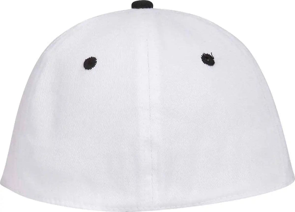 Otto 12-267 Stretchable Deluxe Brushed Cotton Twill Sandwich Visor Low Profile Pro Style Cap (s/m) - Black White - S/m