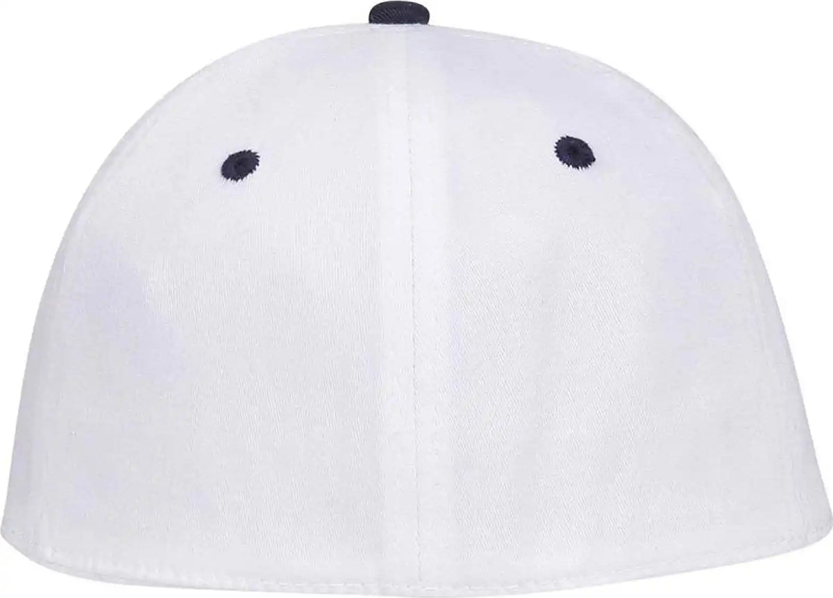 Otto 12-267 Stretchable Deluxe Brushed Cotton Twill Sandwich Visor Low Profile Pro Style Cap (s/m) - Navy White - S/m