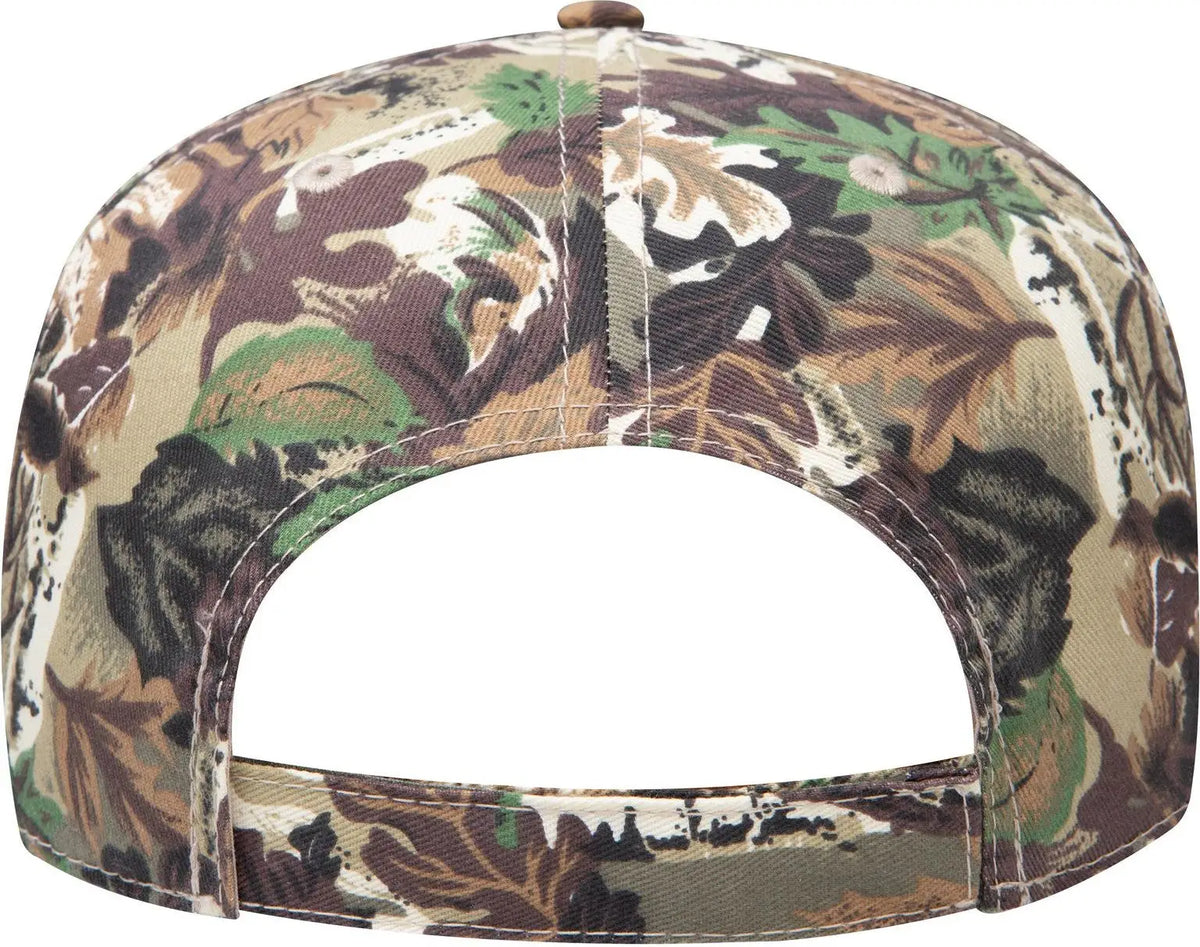 Otto 120-838 Camouflage 5 Panel Mid Profile Baseball Cap - Lt.lod/brn/kly - 6 1/2’’ - 7 5/8’’