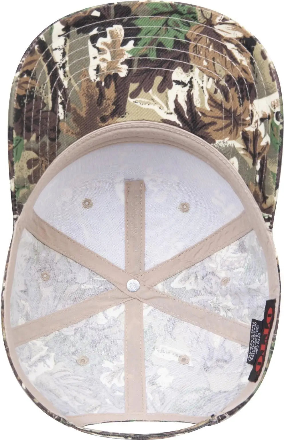Otto 120-838 Camouflage 5 Panel Mid Profile Baseball Cap - Lt.lod/brn/kly - 6 1/2’’ - 7 5/8’’