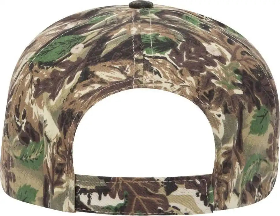 Otto 120 838 Camouflage 5 Panel Mid Profile Style Cap Light Loden Brown Kelly Olive / one Size Fits Most