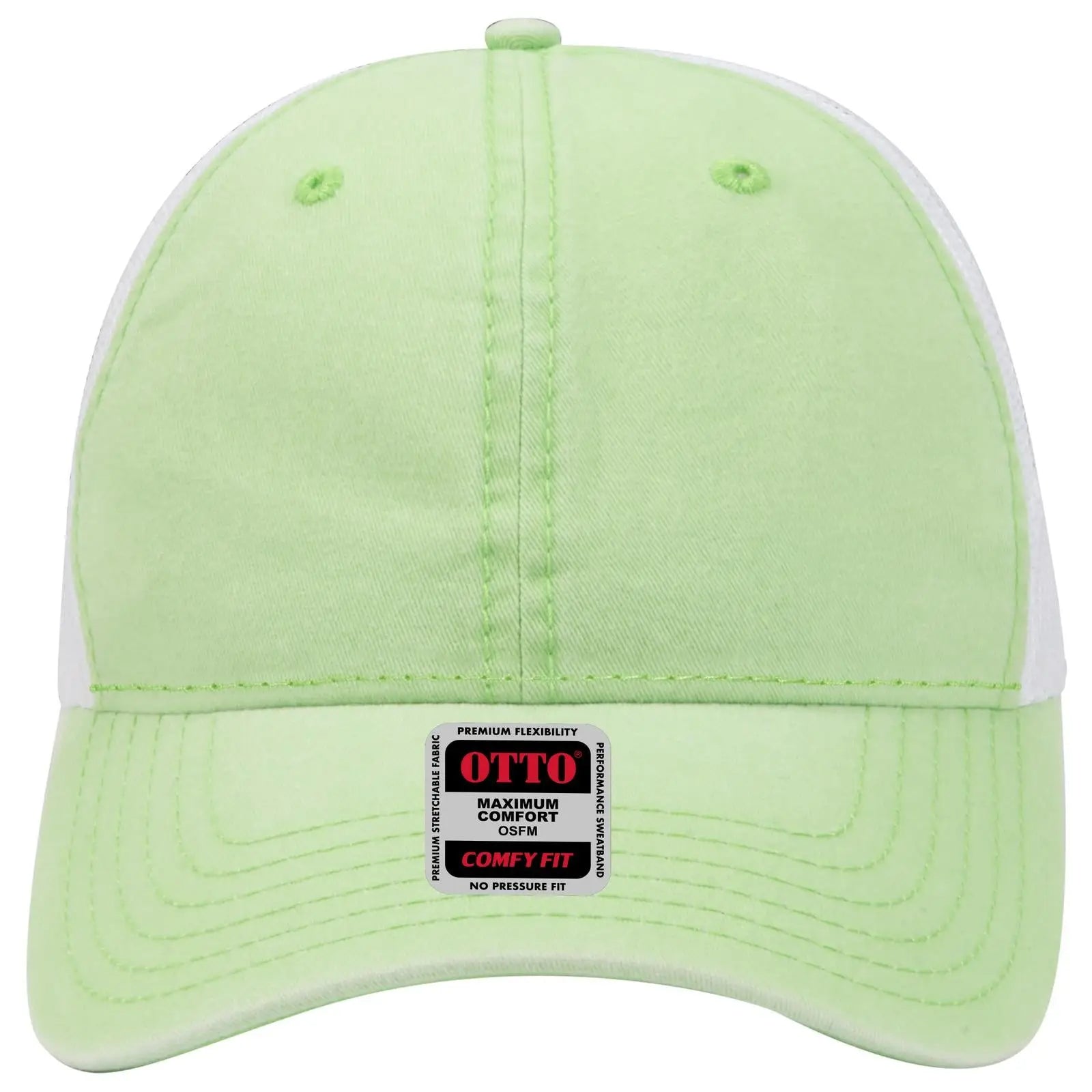 Otto 121-1202 ?Otto Comfy Fit’ 6 Panel Low Profile Mesh Back Trucker Cap - Lime/lime/wht - 7 3/8’’ - 5/8’’