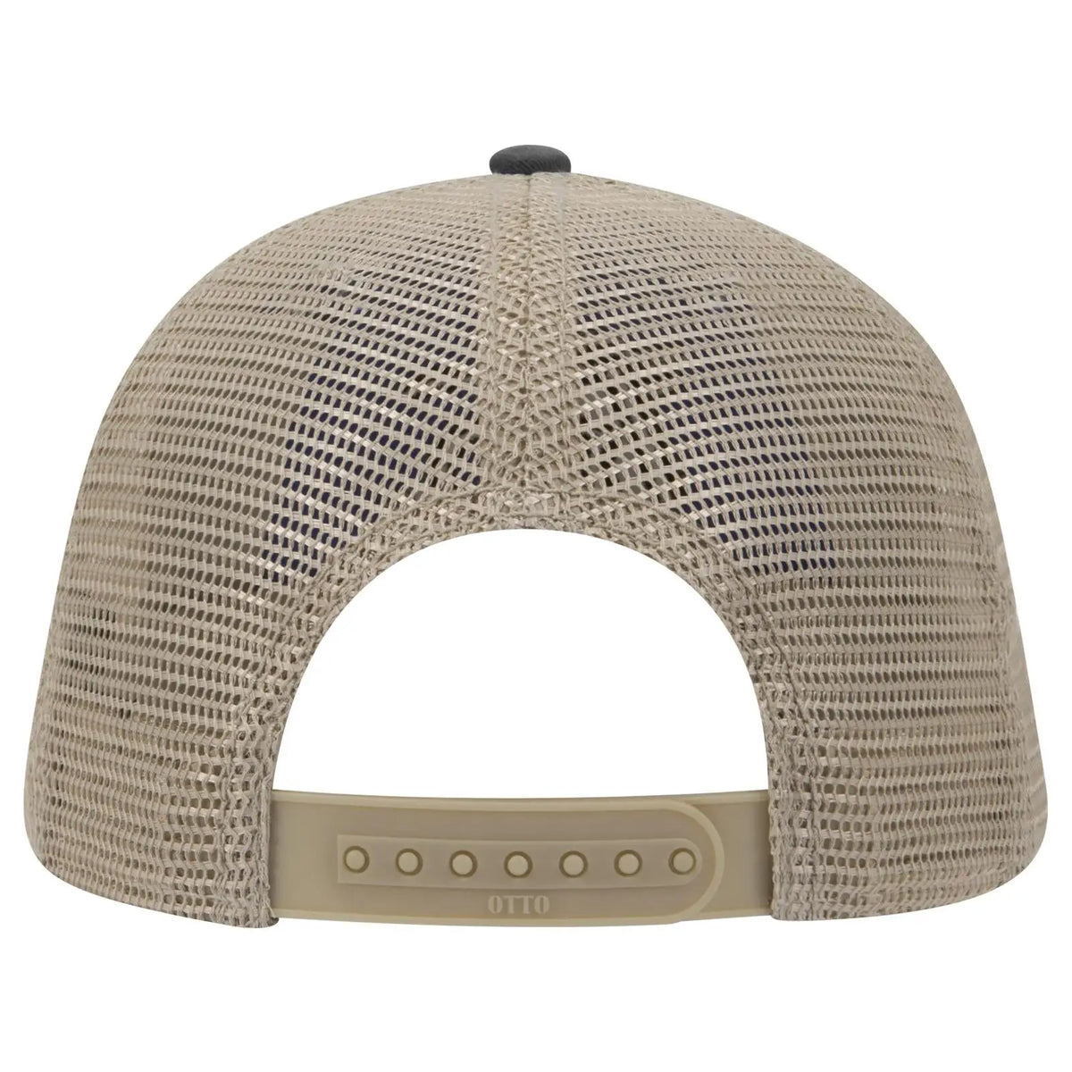 Otto 121-1202 ?Otto Comfy Fit’ 6 Panel Low Profile Mesh Back Trucker Cap - Blk/blk/kha - 7 3/8’’ - 5/8’’