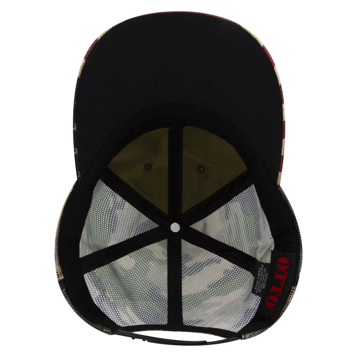 Otto 121-1281 6 Panel Low Profile Mesh Back Trucker Dad Cap - Dk.grn/brn - 7 3/8’’ - 5/8’’