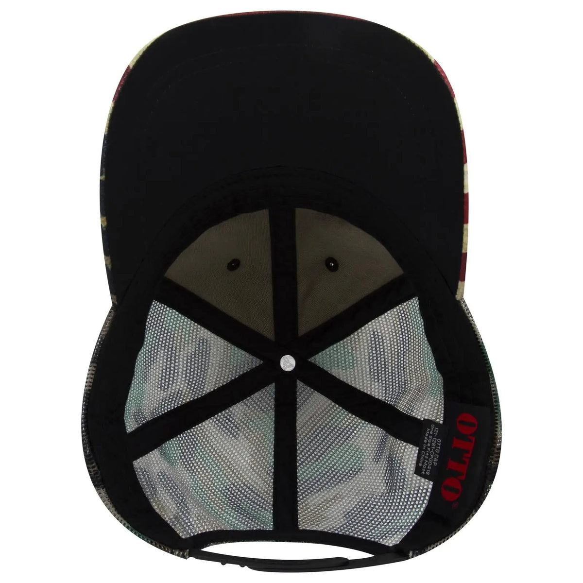 Otto 121-1281 6 Panel Low Profile Mesh Back Trucker Dad Cap - Camo 004 - 7 3/8’’ - 5/8’’