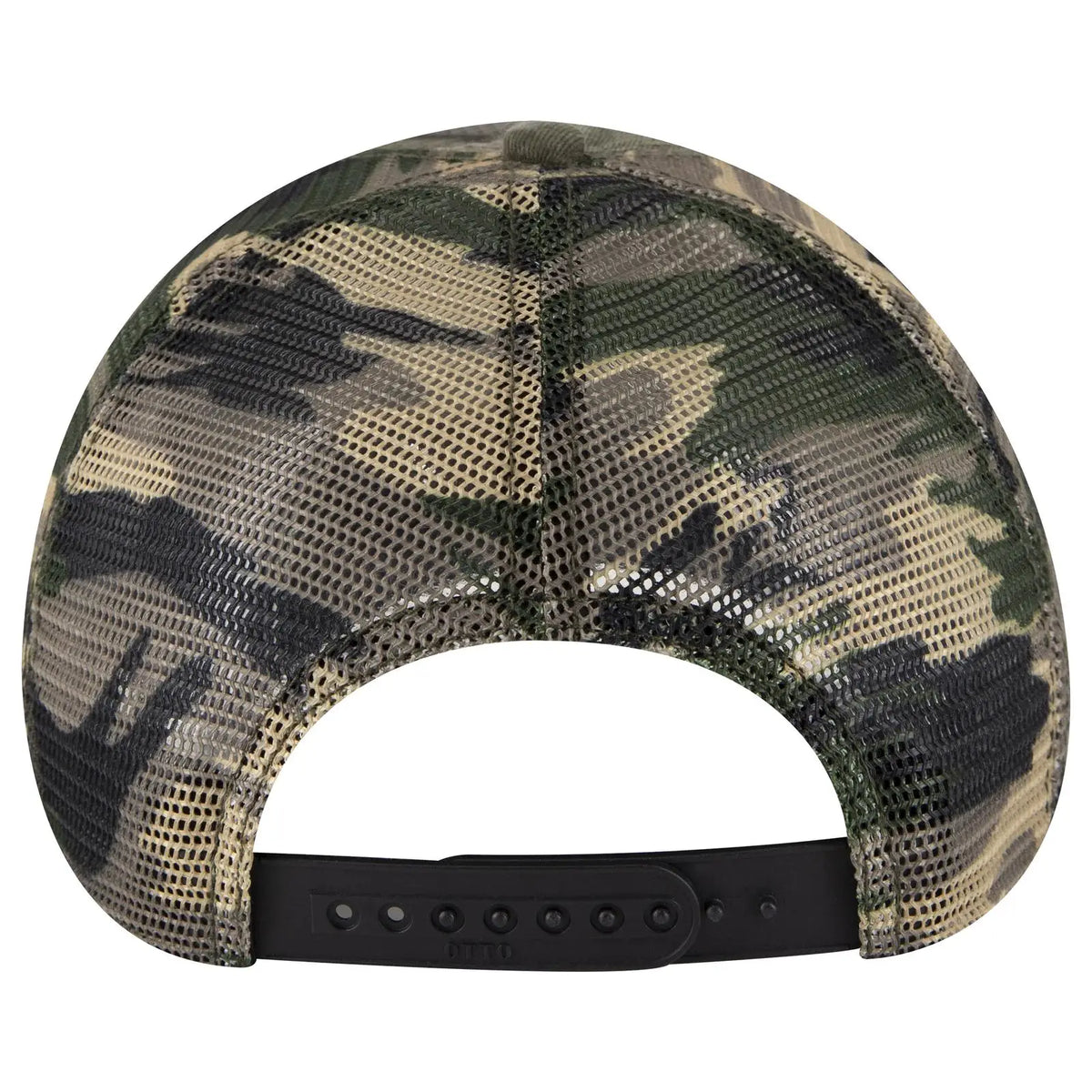Otto 121-1281 6 Panel Low Profile Mesh Back Trucker Dad Cap - Camo 010 - 7 3/8’’ - 5/8’’