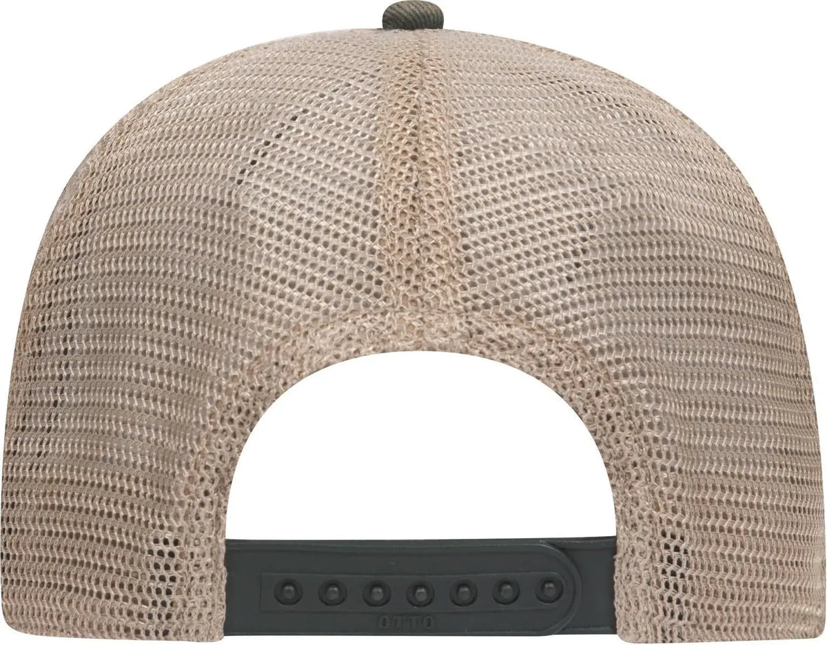 Otto 121-1297 6 Panel Low Profile Mesh Back Trucker Dad Cap - Dk.grn/dk.grn/kha - 1/2’’ - 7 5/8’’