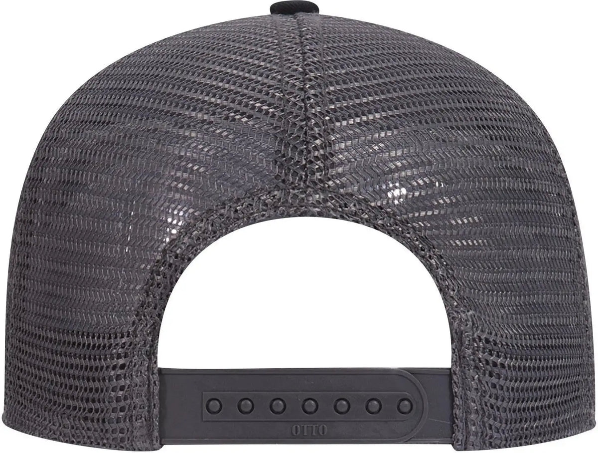 Otto 121-858 6 Panel Low Profile Mesh Back Trucker Dad Cap - Blk/gry/ch.gry - 1/2’’ - 7 5/8’’
