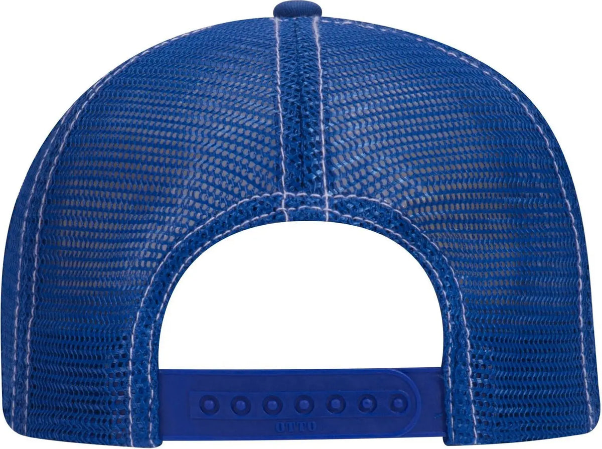 Otto 121-858 6 Panel Low Profile Mesh Back Trucker Dad Cap - Ryl/wht/ryl - 1/2’’ - 7 5/8’’