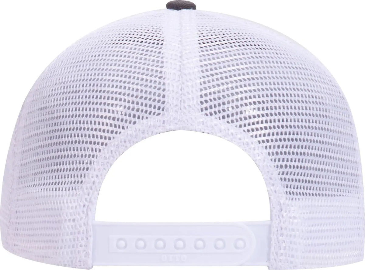 Otto 121-858 6 Panel Low Profile Mesh Back Trucker Dad Cap - Ch.gry/ch.gry/wht - 1/2’’ - 7 5/8’’