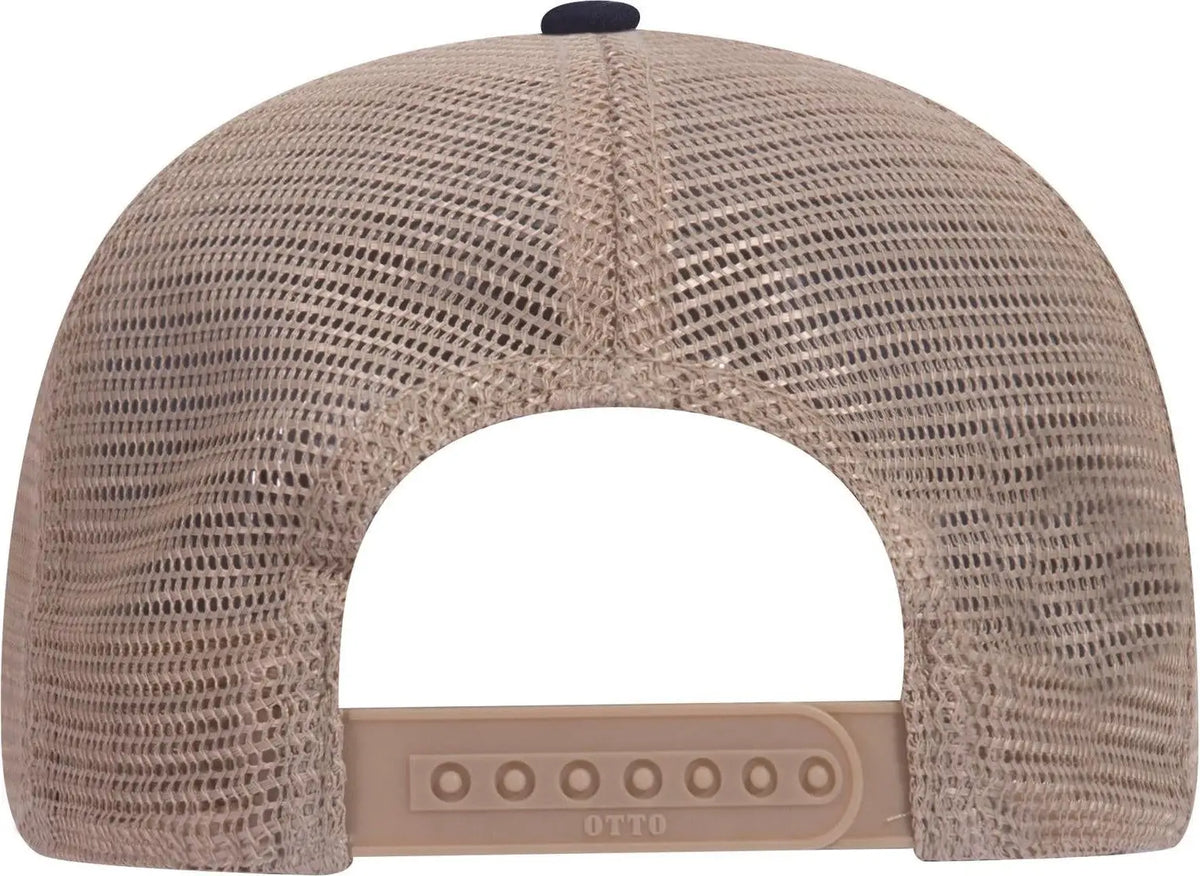 Otto 121-858 6 Panel Low Profile Mesh Back Trucker Dad Cap - Nvy/nvy/kha - 1/2’’ - 7 5/8’’