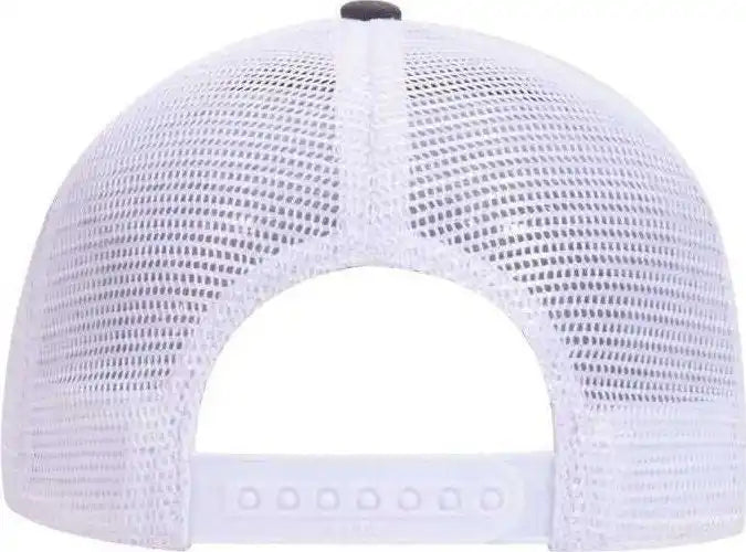 Otto 121-858 Superior Garment Washed Cotton Twill Low Profile Pro Style Mesh Back Cap - Charcoal White - Dark Gray