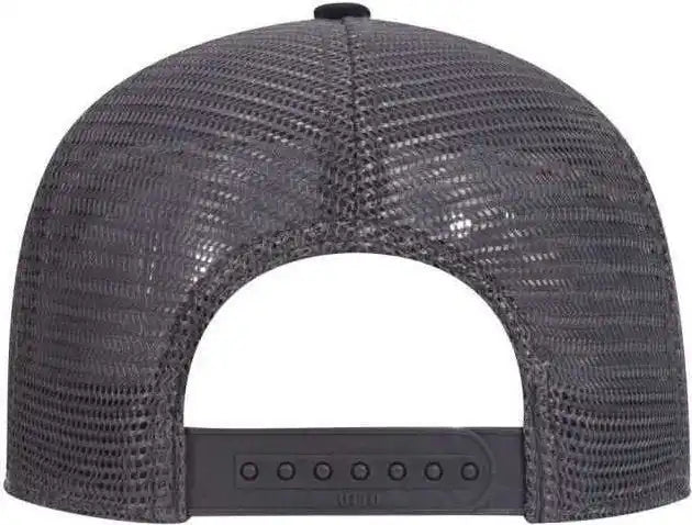 Otto 121-858 Superior Garment Washed Cotton Twill Low Profile Pro Style Mesh Back Cap - Black Gray Charcoal - one Size