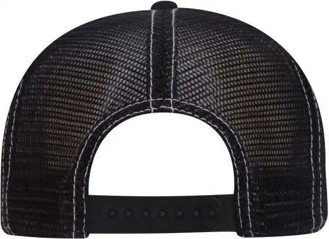 Otto 121-858 Superior Garment Washed Cotton Twill Low Profile Pro Style Mesh Back Cap - Black Charcoal - Dark Gray
