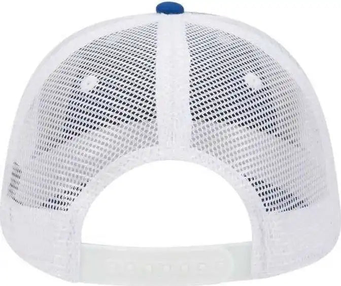 Otto 121-858 Superior Garment Washed Cotton Twill Low Profile Pro Style Mesh Back Cap - Royal White - one Size Fits Most