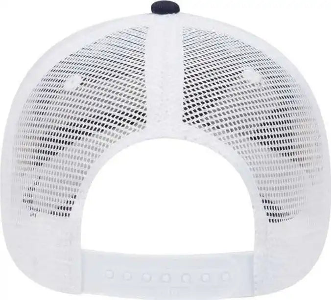 Otto 121-858 Superior Garment Washed Cotton Twill Low Profile Pro Style Mesh Back Cap - Navy White - one Size Fits Most