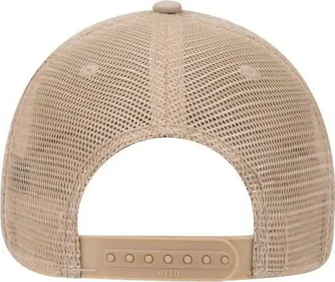 Otto 121-858 Superior Garment Washed Cotton Twill Low Profile Pro Style Mesh Back Cap - Khaki - one Size Fits Most