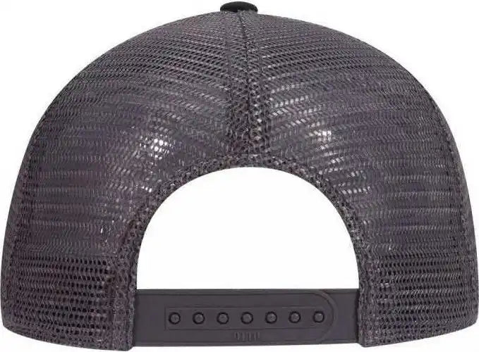 Otto 121-858 Superior Garment Washed Cotton Twill Low Profile Pro Style Mesh Back Cap - Black Charcoal - Dark Gray