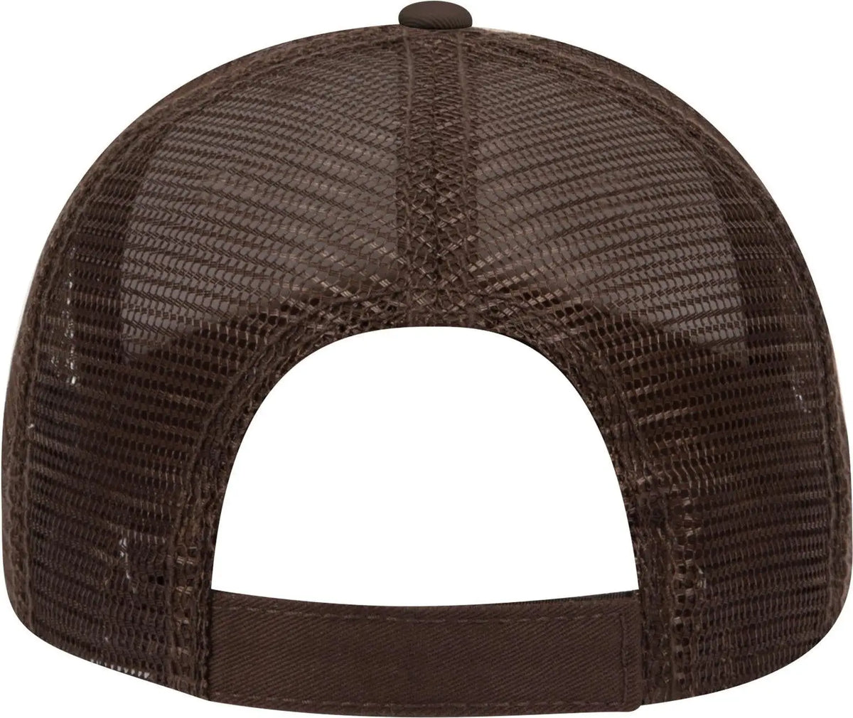 Otto 122-945 6 Panel Low Profile Mesh Back Trucker Cap - Kha/kha/dk.brn - 1/2’’ - 7 5/8’’