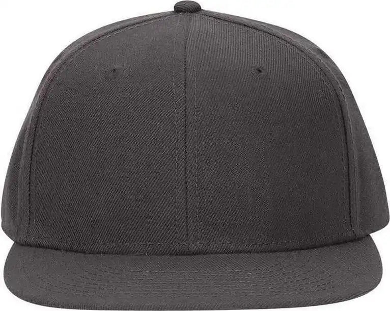 Otto 123-969 Fit Wool Blend Flat Visor Fitted Pro Style Cap - Charcoal Gray - Dark / 6.875