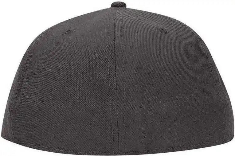 Otto 123-969 Fit Wool Blend Flat Visor Fitted Pro Style Cap - Charcoal Gray
