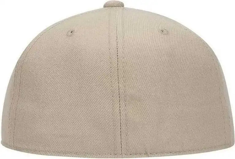 Otto 123-969 Fit Wool Blend Flat Visor Fitted Pro Style Cap - Khaki
