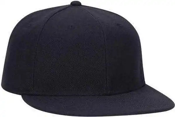 Otto 123-969 Fit Wool Blend Flat Visor Fitted Pro Style Cap - Navy - 6.875