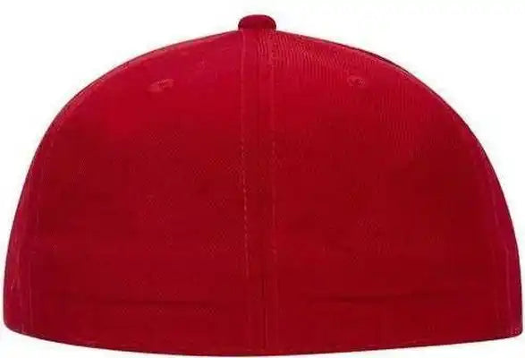 Otto 123-969 Fit Wool Blend Flat Visor Fitted Pro Style Cap - Red