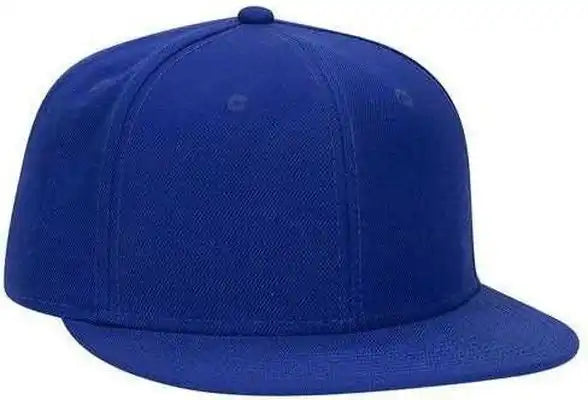 Otto 123-969 Fit Wool Blend Flat Visor Fitted Pro Style Cap - Royal - 6.875