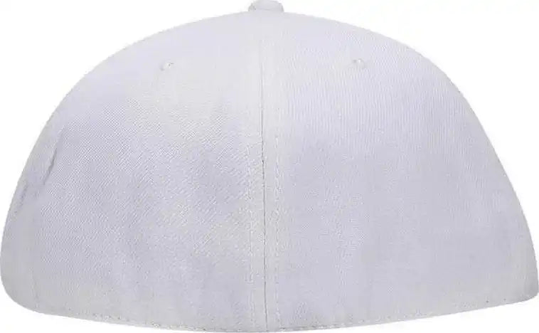 Otto 123-969 Fit Wool Blend Flat Visor Fitted Pro Style Cap - White - 6.875