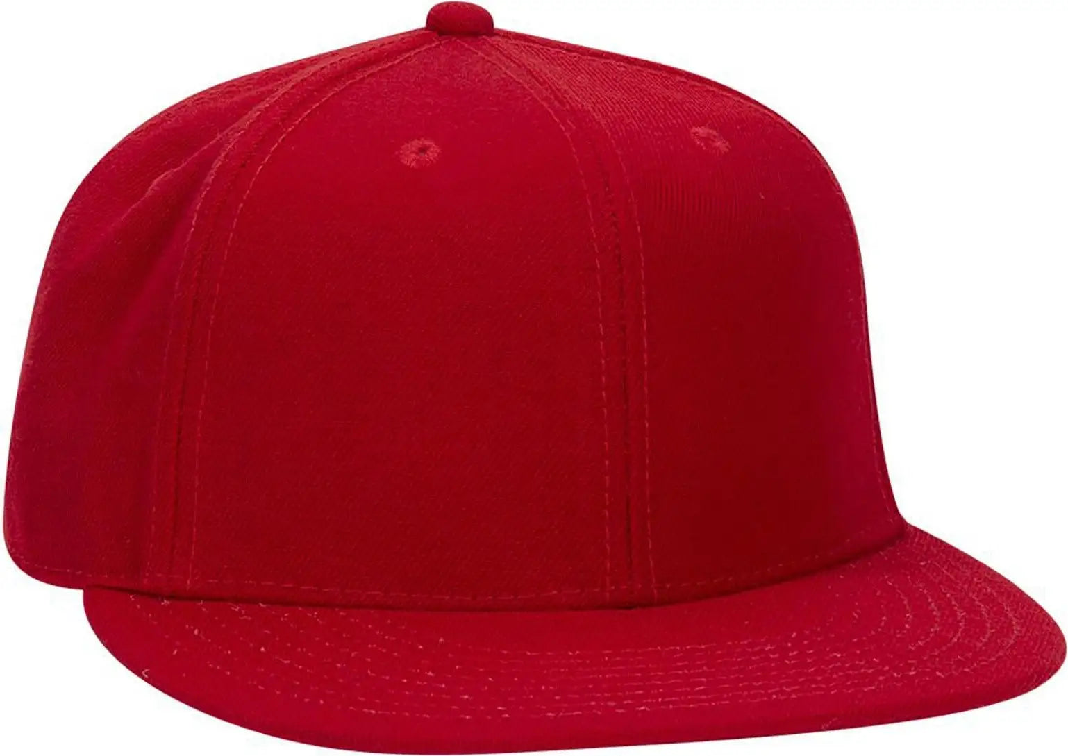 Otto 123-969 ?Otto Fit’ 6 Panel Mid Profile Flat Visor Baseball Cap - Red